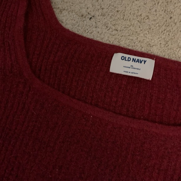 Women's Scoop Neck Pullover Sweater XL Burgundy Soft Knit - Old Navy - Picture 4 of 7